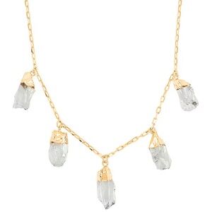 NWOT Green Quartz 38.00 ctw Necklace in Goldtone (16-18 Inches)